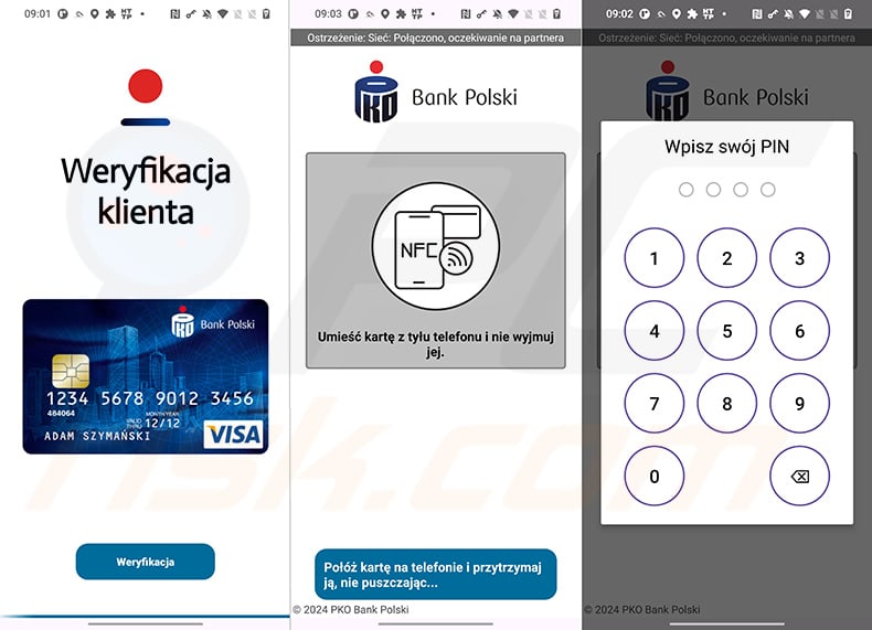 NGate fazer-se passar por uma aplicação bancária polaca