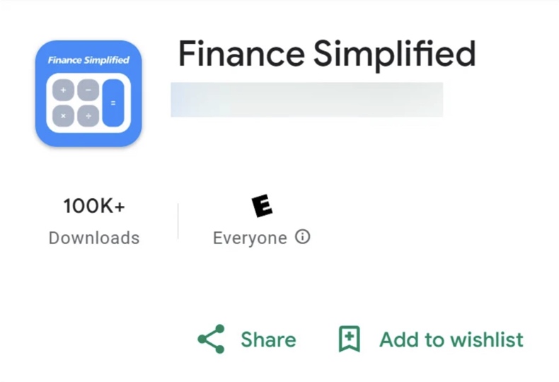 SpyLend malware disfarçado de aplicação Finance Simplified no Google Play (fonte da imagem - BleepingComputer)