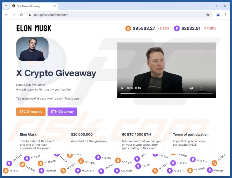 X Crypto Giveaway fraude