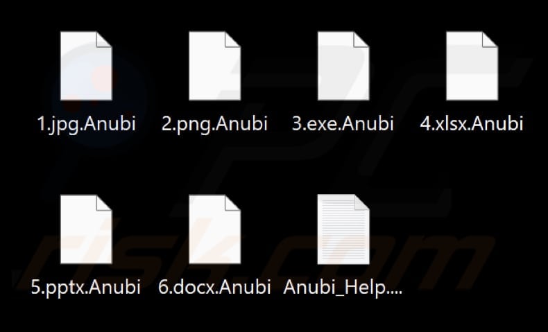 Ficheiros encriptados pelo Anubi ransomware (extensão .Anubi)