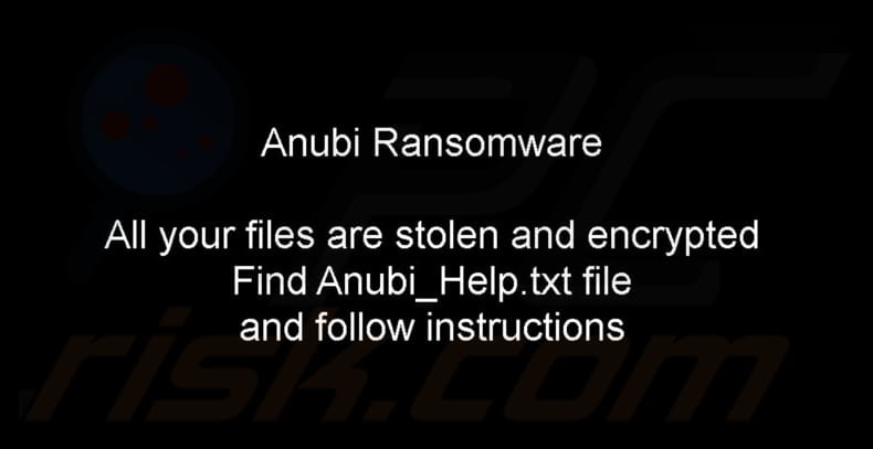 Anubi ransomware papel de parede