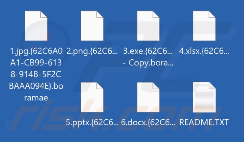 Ficheiros encriptados pelo ransomware Boramae (extensão .boramae)