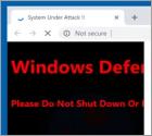 POP-UP da fraude Windows Defender Alert (0x3e7)