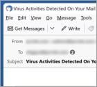 Fraude por Email Virus Activities Were Detected