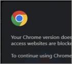 Your Chrome Version Does Not Include The Latest Update POP-UP Fraude