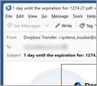 Fraude por Email Dropbox - Your Transfer Expires