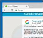 POP-UP da Fraude Google Customer Reward Program