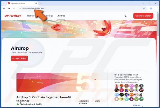 OPTIMISM Airdrop Fraude