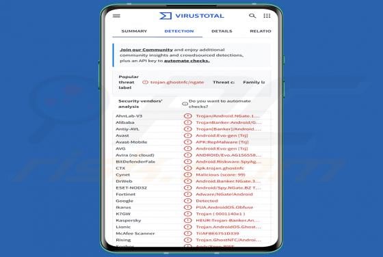 Trojan Bancário PhantomCard/NFCShare (Android)
