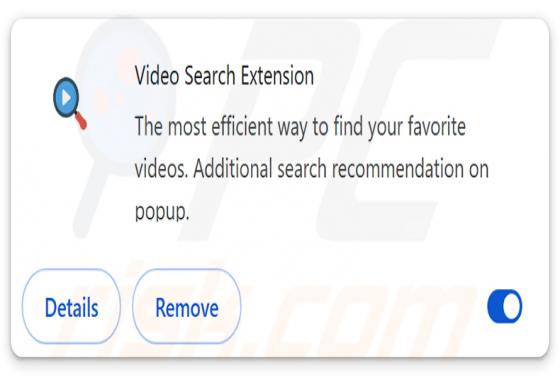 Video Search Extension Sequestrador de Navegador